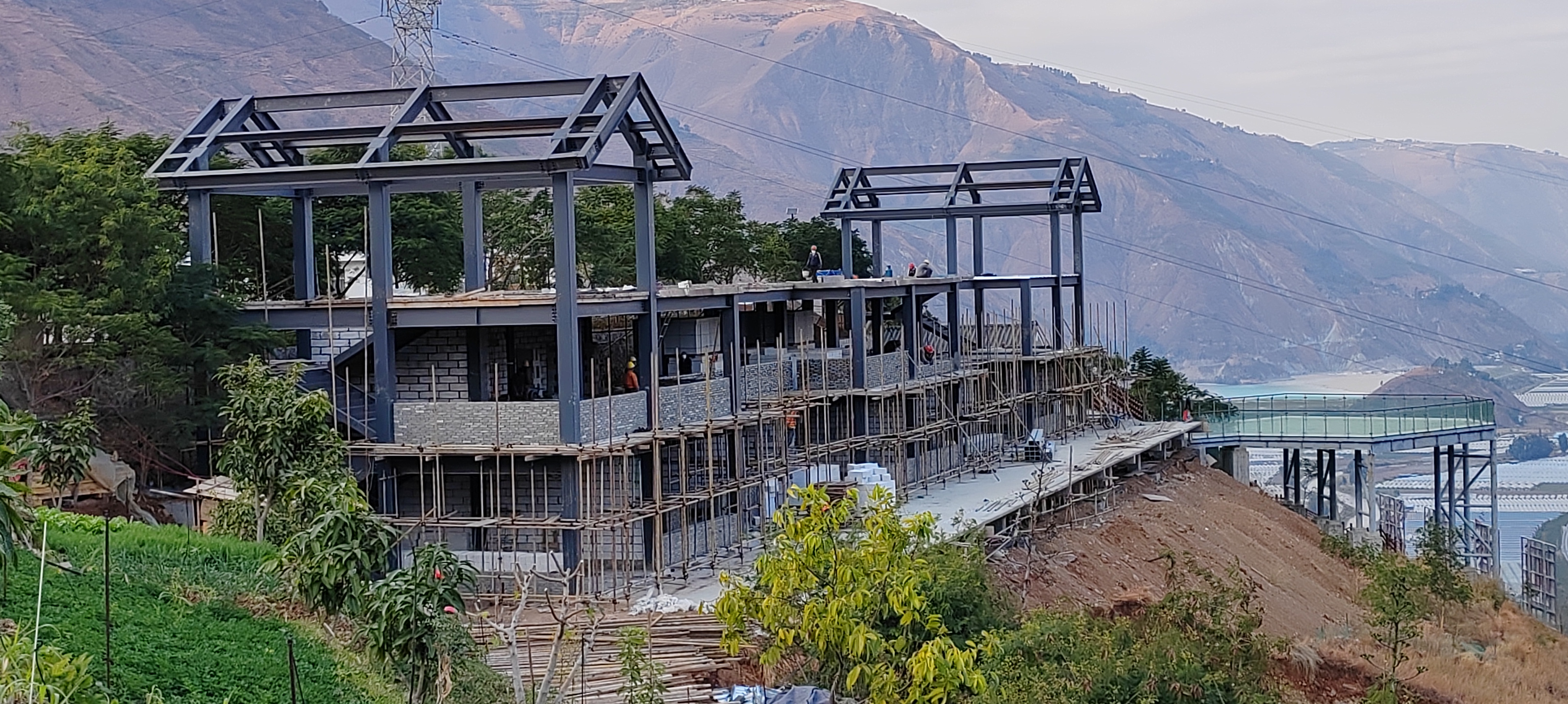 東川區(qū)湯丹鎮(zhèn)灑海村鄉(xiāng)村振興示范點(diǎn)鄉(xiāng)村旅游項(xiàng)目(二期) 特色商業(yè)街區(qū)建設(shè)工程項(xiàng)目2月份進(jìn)度